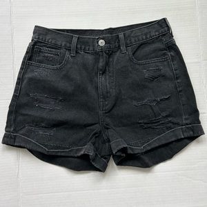American Eagle Black Denim Jean Shorts Size 4